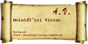Antalóczi Vivien névjegykártya