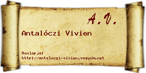 Antalóczi Vivien névjegykártya